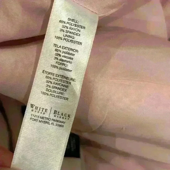 White House Black Market Pink Asymmetric Hem Zipper Detail Skirt size 6 - Picture 3 of 9